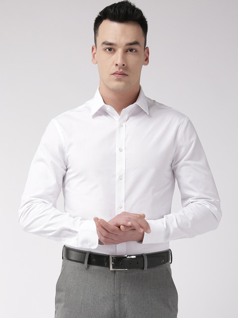 

Marks & Spencer Men White Regular Fit Easy Iron Solid Formal Shirt