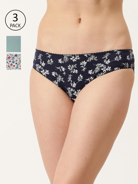 

DressBerry Women Pack of 3 Basic Bikini Briefs DB-BIK-PP3-019, Green