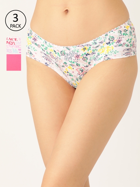 

DressBerry Women Pack of 3 Hipster Briefs DB-BOY-PP3-004, Pink