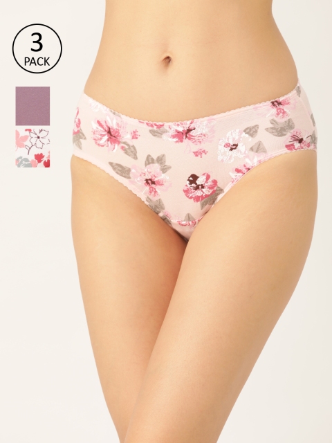

DressBerry Women Pack of 3 Briefs DB-HIP-PP3-007, Purple