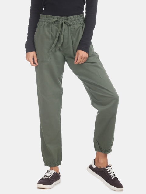 

Gap Women Olive Green Fit Brushed Tech Jersey Joggers