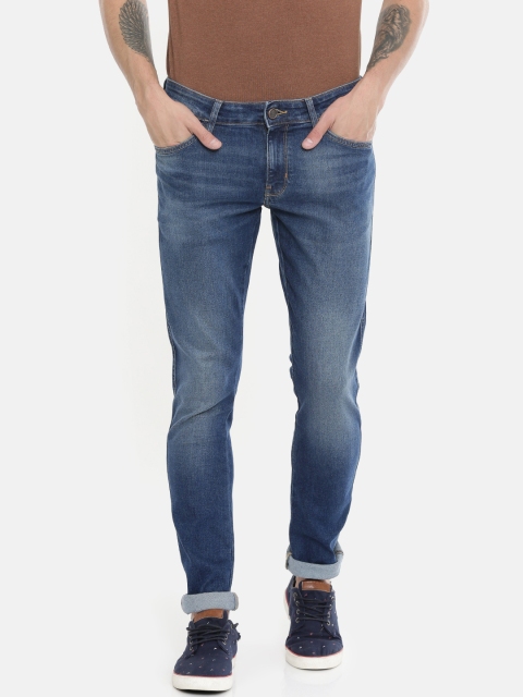 

Wrangler Men Blue Vegas Skinny Tapered Fit Low-Rise Clean Look Stretchable Jeans