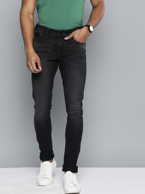 

Wrangler Men Black Vegas Skinny Tapered Fit Low-Rise Clean Look Stretchable Jeans
