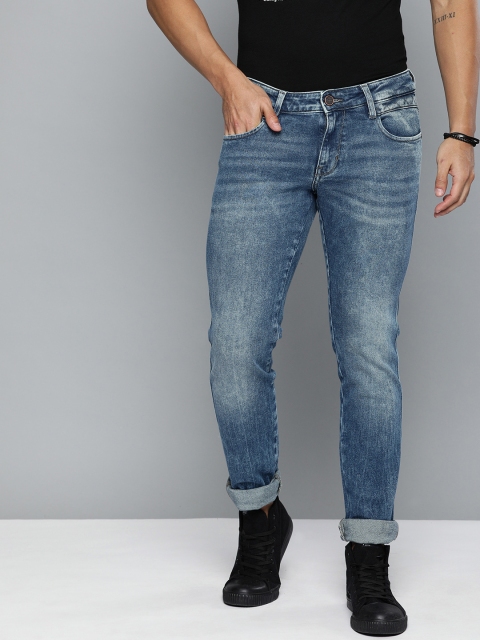 

Wrangler Men Blue Skanders Slim Tapered Fit Low-Rise Clean Look Stretchable Jeans