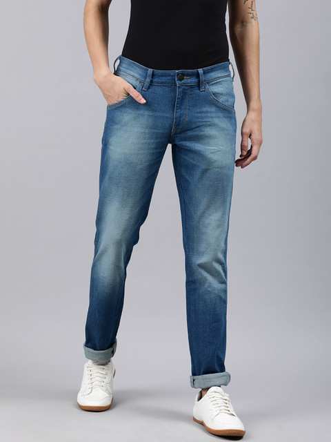 

Wrangler Men Blue Skanders Slim Fit Low-Rise Clean Look Stretchable Jeans