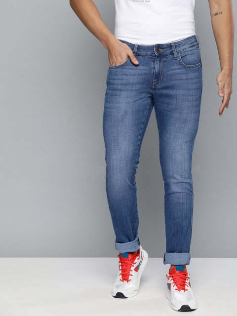 

Wrangler Men Blue Skanders Slim Tapered Fit Low-Rise Clean Look Stretchable Jeans