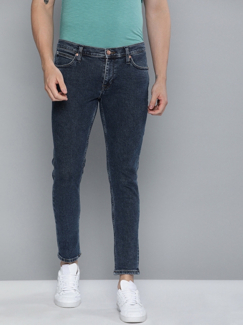 

Lee Men Blue Eric Skinny Fit Low-Rise Clean Look Stretchable Cropped Length Jeans