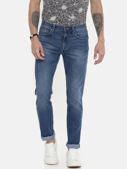

Lee Men Blue Travis Slim Narrow Fit Mid-Rise Clean Look Stretchable Jeans