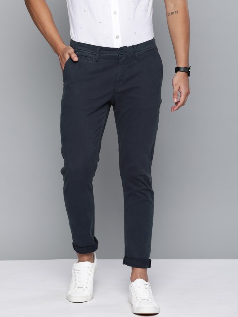 

Lee Men Navy Blue ERIC Skinny Fit Solid Chinos