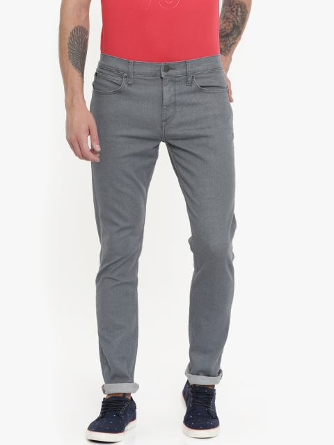 

Lee Men Grey Travis Slim Fit Mid-Rise Clean Look Stretchable Jeans