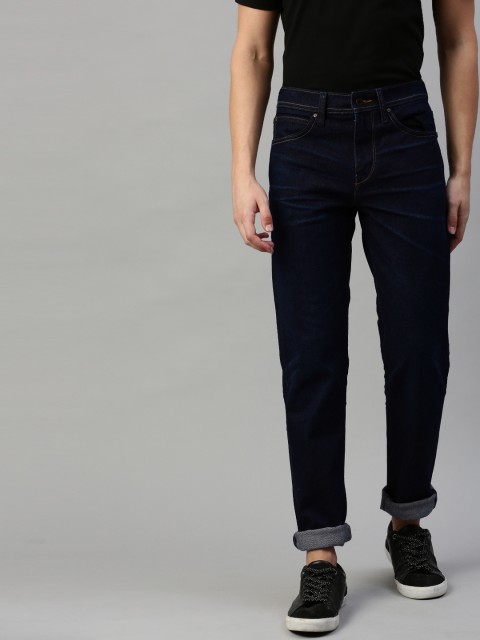 

Lee Men Blue TRAVIS Slim Fit Mid-Rise Clean Look Stretchable Jeans