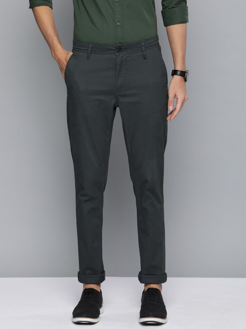 

Lee Men Charcoal Grey BRUCE Skinny Fit Solid Chinos