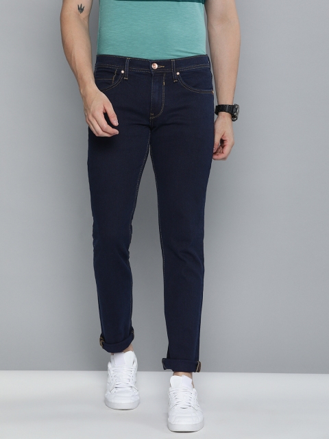 

Lee Men Blue Travis Slim Narrow Fit Mid-Rise Clean Look Stretchable Jeans