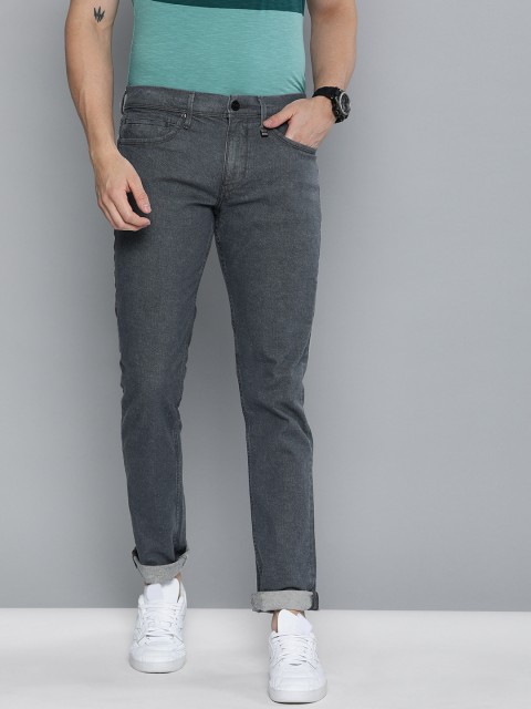 

Lee Men Grey Travis Slim Narrow Fit Mid-Rise Clean Look Stretchable Jeans