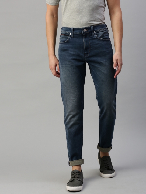 

Lee Men Navy Blue Anton Slim Tapered Fit Mid-Rise Clean Look Stretchable Jeans