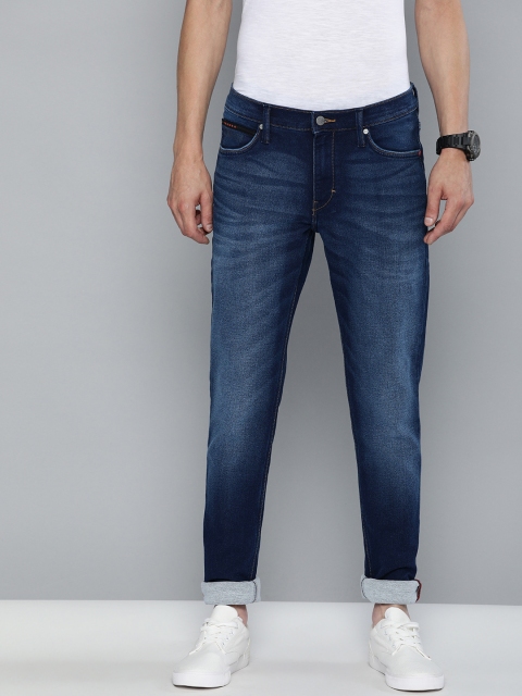 

Lee Men Navy Blue BRUCE Skinny Fit Mid-Rise Clean Look Stretchable Jeans