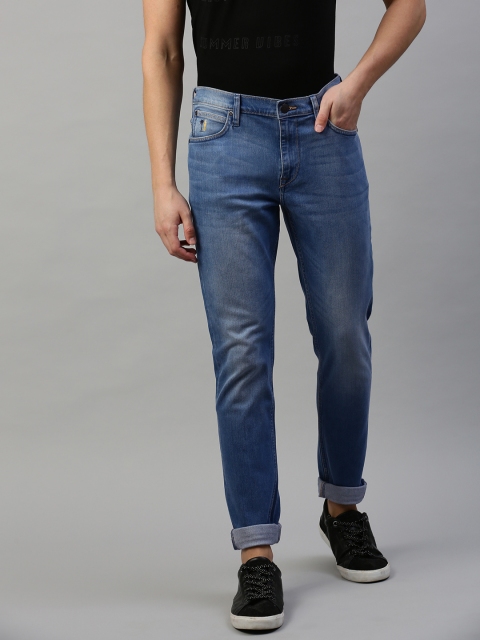 

Lee Men Blue Bruce Skinny Fit Mid-Rise Clean Look Stretchable Jeans