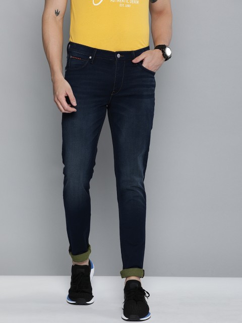 

Lee Men Blue Bruce Skinny Fit Mid-Rise Clean Look Stretchable Jeans