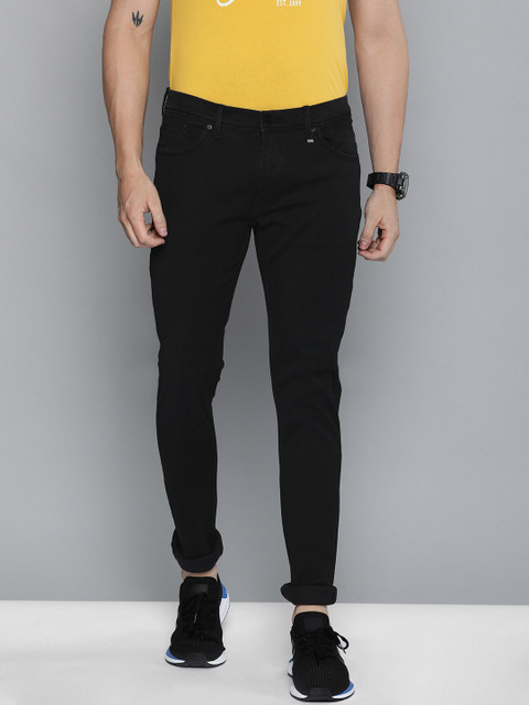 

Lee Men Black Bruce Skinny Fit Mid-Rise Clean Look Stretchable Jeans