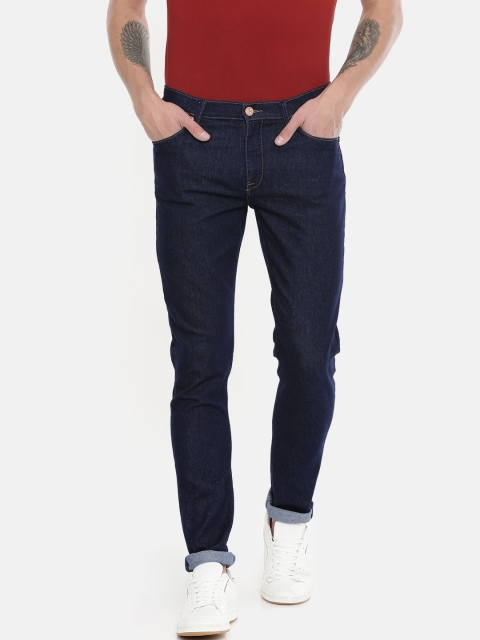 

Lee Men Navy Blue Bruce Skinny Fit Mid-Rise Clean Look Stretchable Jeans