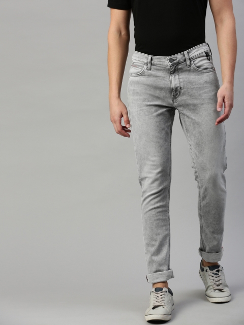 

Lee Men Grey Bruce Skinny Fit Mid-Rise Clean Look Stretchable Jeans