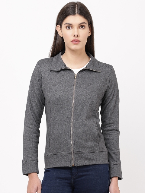 

APSLEY Women Charcoal Grey Solid Sweatshirt