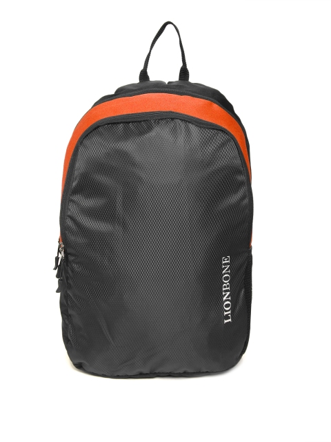 

LIONBONE Unisex Black Self Design Laptop Backpack