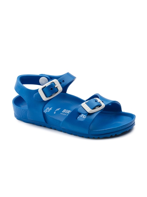 

Birkenstock Girls Blue Solid Rio EVA Scuba Open Toe Narrow Width Flats
