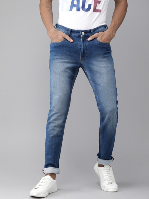 

French Connection Men Blue Slim Fit Mid-Rise Clean Look Stretchable Jeans