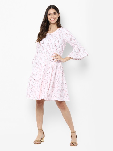 

Allen Solly Woman White Printed Fit and Flare Dress