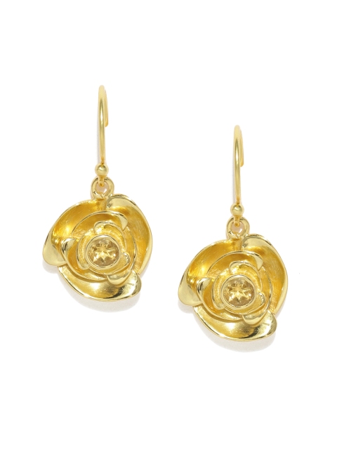 

Gehna Gold-Toned 925 Sterling Silver Floral Drop Earrings