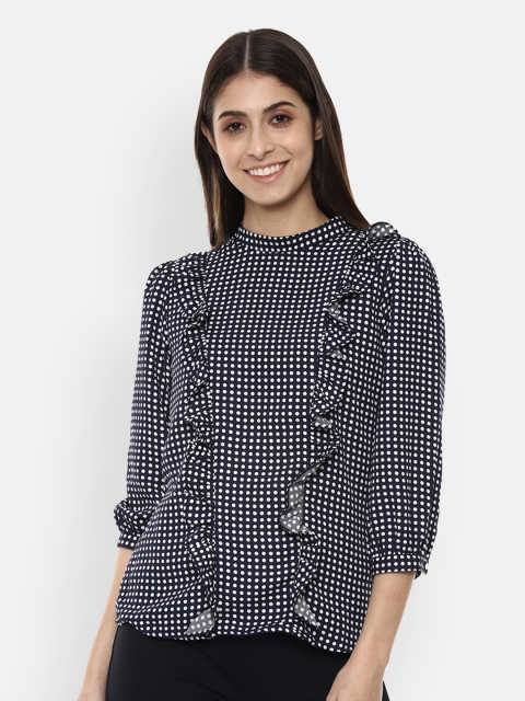 

Van Heusen Woman Navy Blue Printed Top