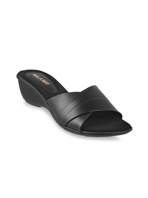 

WALKWAY by Metro Women Black Solid Sandals