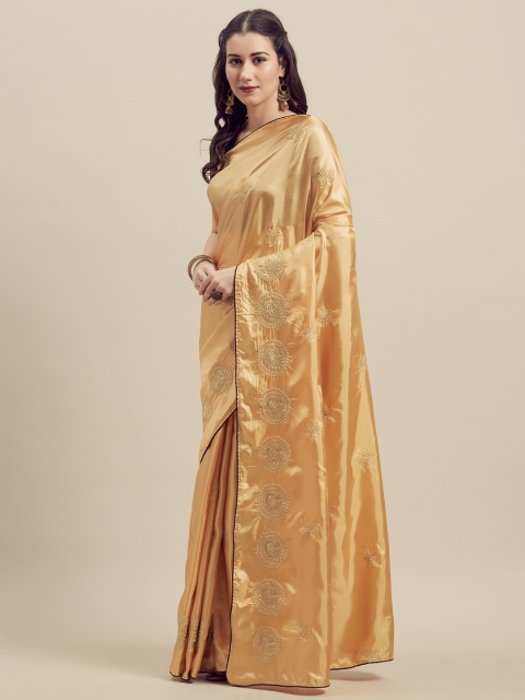 

Florence Beige Embroidered Silk Blend Saree