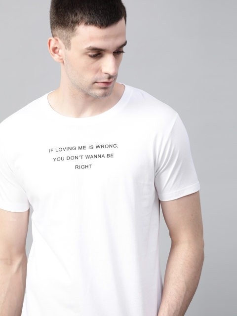 

Johnny Bravo by Kook N Keech Men White & Black Printed Round Neck T-shirt