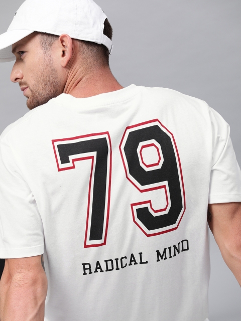 

Kook N Keech Men White & Black Varsity Back Printed Round Neck T-shirt