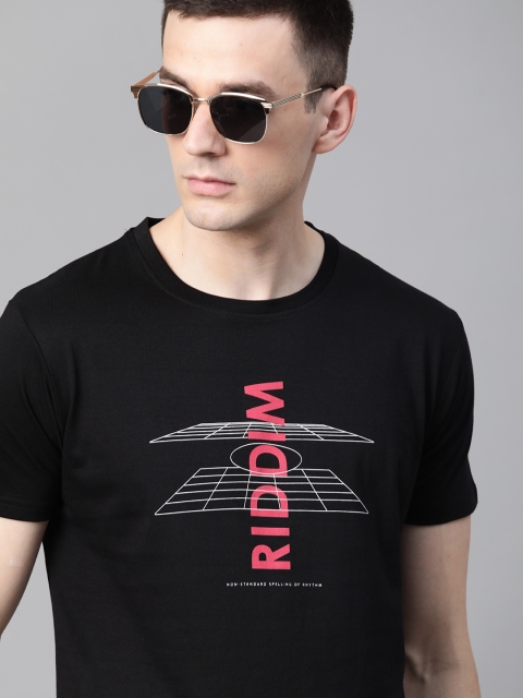 

Kook N Keech Men Black Printed Round Neck T-shirt