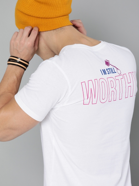 

Kook N Keech Marvel Men White Back Printed Round Neck T-shirt