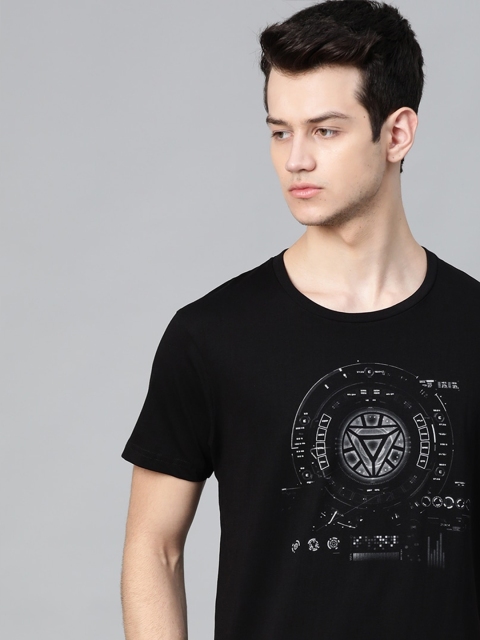 

Kook N Keech Marvel Men Black Printed Round Neck T-shirt