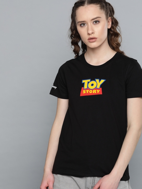 

Kook N Keech Disney Women Black Printed Round Neck T-shirt