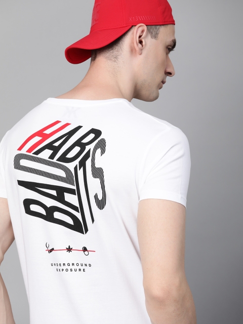 

Kook N Keech Men White Printed Back Round Neck T-shirt