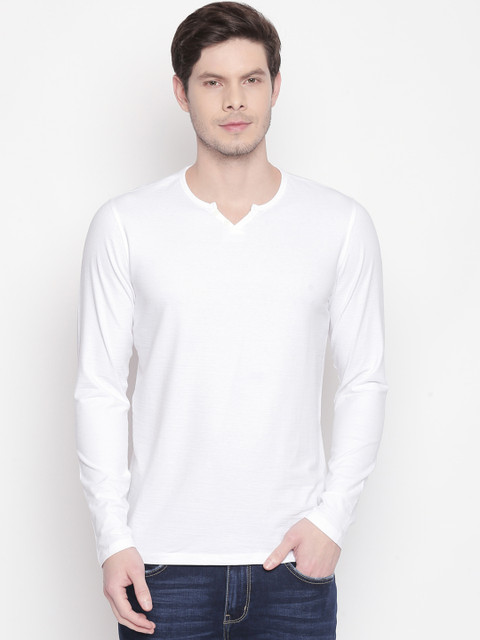 

Urban Ranger by pantaloons Men White Solid Round Neck T-shirt
