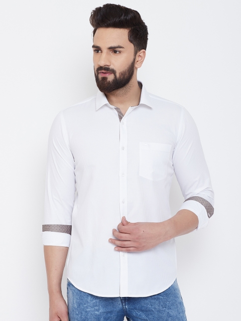

JUMP USA Men White Slim Fit Solid Casual Shirt