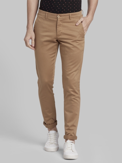 

Parx Men Beige Solid Regular Trousers
