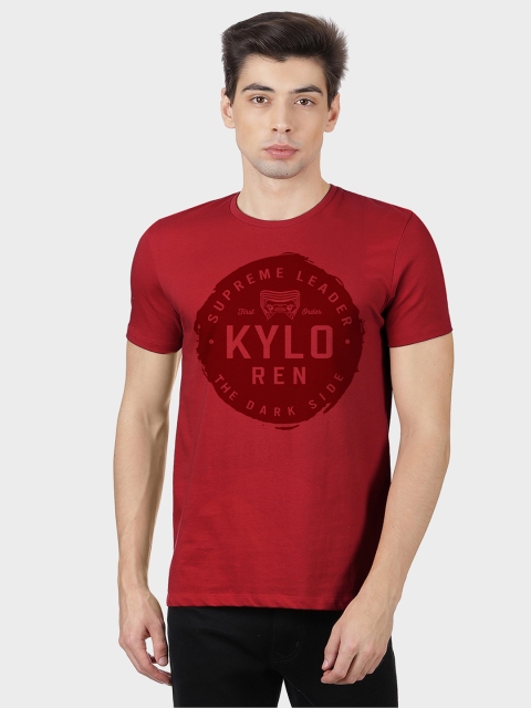 

STAR WARS Men Red Printed Round Neck T-shirt
