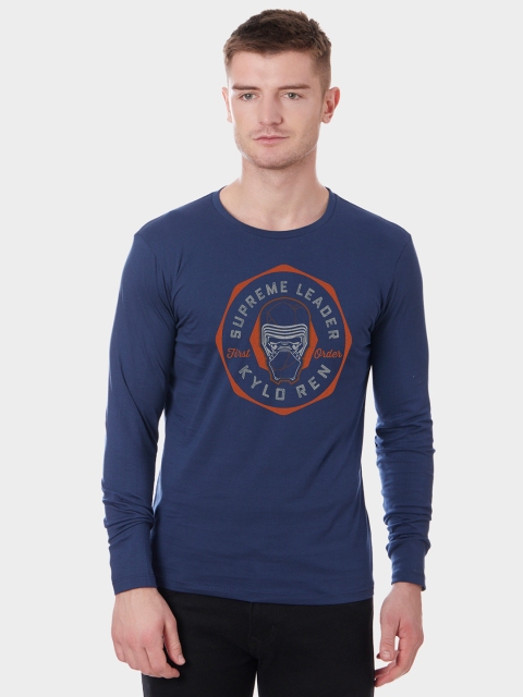 

STAR WARS Men Blue Printed Round Neck T-shirt