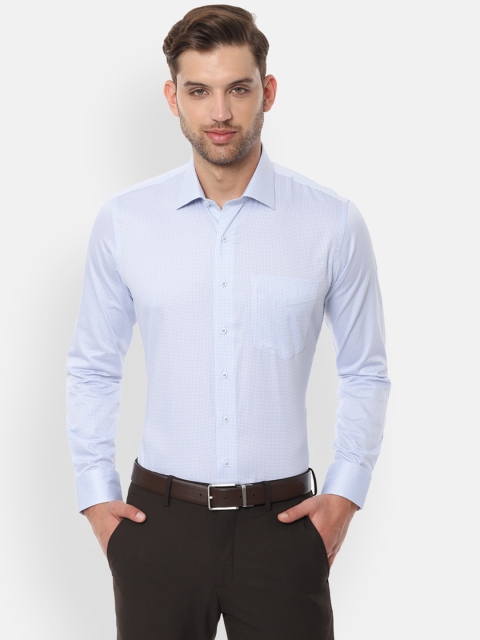 

Van Heusen Men Blue & White Slim Fit Printed Formal Shirt