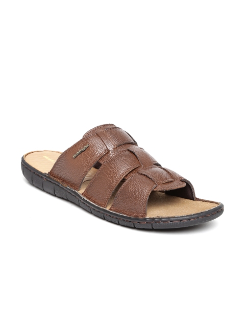 

Hush Puppies by Bata Men Brown Leather Sandals