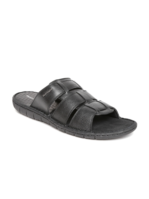 

Hush Puppies by Bata Men Black Leather Sandals