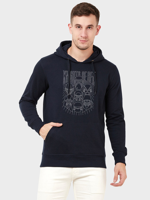 

STAR WARS Men Navy Blue Printed Hooded Sweatshirt
